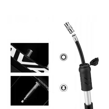 RockBros 810PCS-HP mini pumpa na bicykel pre rám bicykla Presta Schrader Black 100PSI