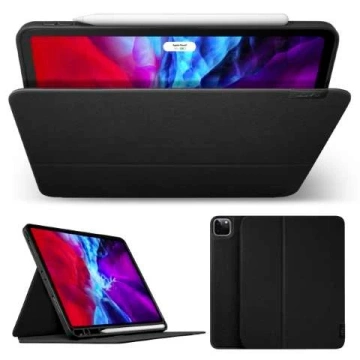 LAUT Prestige Folio - Schutzhülle mit Halter für Apple Pencil für iPad Pro 11" 1/2/3/4G, iPad Air 10.9" 4/5G (schwarz)