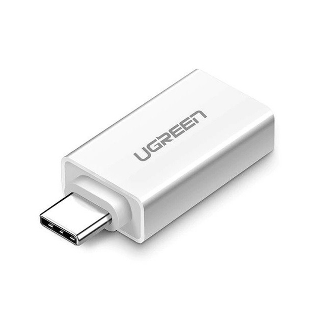 Перехідник USB-A 3.0 на USB-C 3.1 UGREEN (білий)