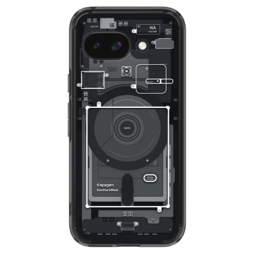 Puzdro Spigen Ultra Hybrid MagSafe Zero One pre Google Pixel 9a, čierne
