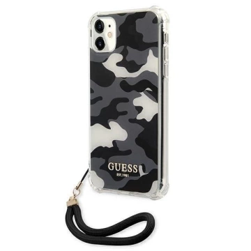 Guess GUHCN61KSARBK iPhone 11 6,1" černý/černý pevný obal Camo Collection