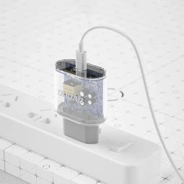 Dudao 20W USB-C Wandladegerät mit Kabel – Weiß