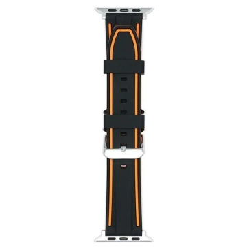 Pevný silikónový remienok na inteligentné hodinky Beline pre Apple Watch 42/44/45/49 mm oranžová/čierna oranžová/čierna