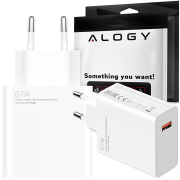Rychlá 67W USB výkonná nabíječka pro Xiaomi QC Alogy Cube Fast Charging White