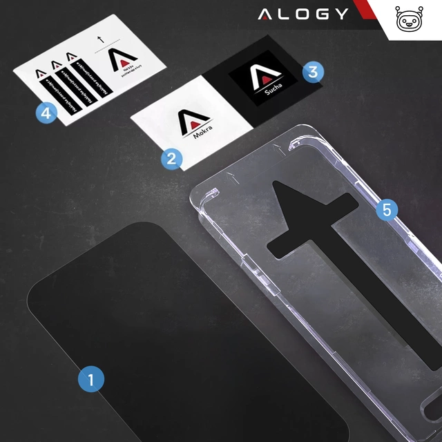 Ochranné tvrzené sklo Privacy EasyShield™️ pro Apple iPhone 16 9H s montážním rámečkem