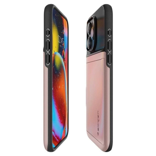 Puzdro Spigen Slim Armor CS pre Apple iPhone 15 Pro - ružové