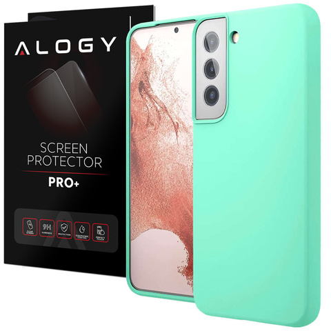 Etui ochronne do telefonu Alogy Thin Soft Case do Samsung Galaxy S22 Turkusowe + Szkło