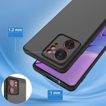 Kryt pre Motorola Edge 40 3mk Matt Kryt krytu krytu Matný čierny chrbát