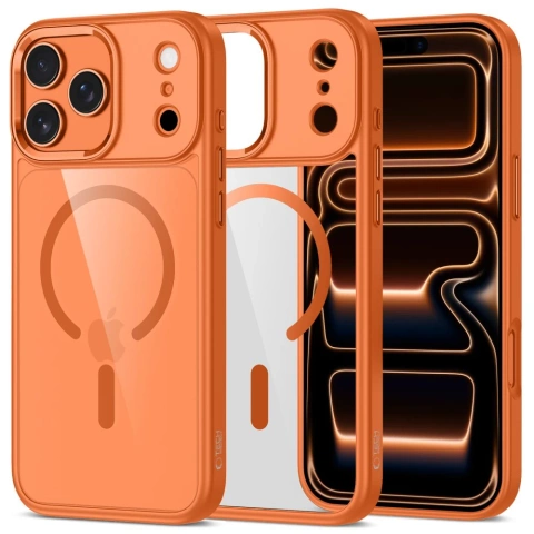 Etui Ochronne do iPhone 17 Pro Tech-Protect MagMat MagSafe Cosmic Orange Clear