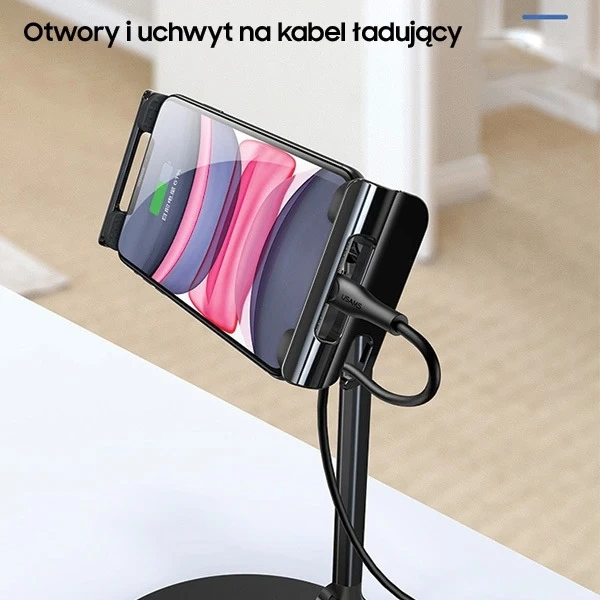 USAMS Stolní držák na telefon/tablet bílý/bílý ZJ057ZJ02 (US-ZJ057) Kov