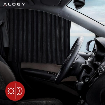 Kryt Magnetická roletka na predné bočné okná na ochranu auta pred slnkom UV ochrana Čierna [2 ks]