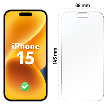 Hybridglas für Apple iPhone 15 Vollbild Alogy Flexi Full Glass 9H Schutzglas Bruchsicher