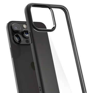 Pouzdro pro iPhone 15 Pro Max Spigen Ultra Hybrid Case, zadní kryt, matné černé sklo