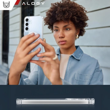 Case for Samsung Galaxy S24 FE protective phone cover Alogy HybridMag™️ Case for MagSafe Transparent