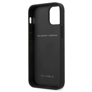 Puzdro na telefón Ferrari iPhone 12 mini 5,4" čierne/čierne pevné puzdro Off Track Quilted