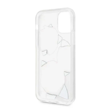 Průhledné pevné pouzdro Etui Guess GUHCN58ROSTRT pro Apple iPhone 11 Pro Flower Desire Pink