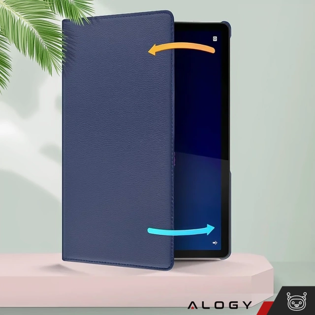 Case 360 für Lenovo Tab M11 10,95 Zoll TB330FU / TB330XU / TB331FC Drehbares Cover Tablet Flip Cover Case Alogy Marineblau