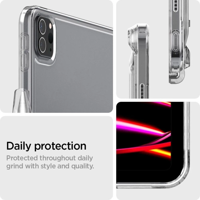 Etui Spigen Airskin Hybrid „S“ do Apple iPad Pro 12.9 2021 / 2022 Crystal Clear