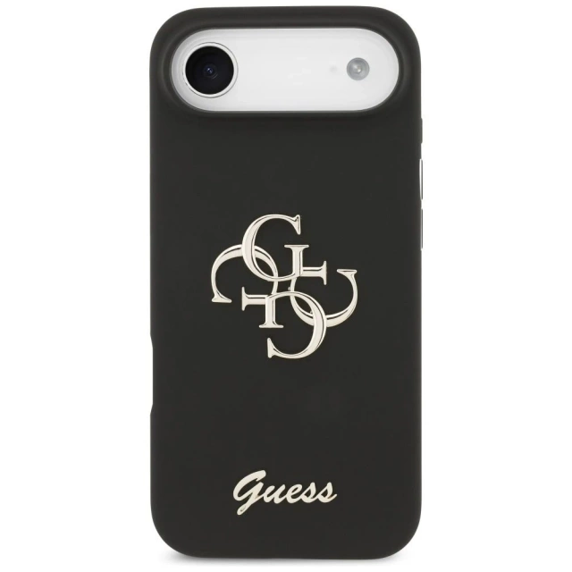 Etui Guess do iPhone 17 Air Silicone Big 4G Script Black