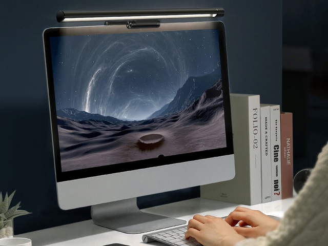 Nastavitelná LED lampa pro počítačový monitor Baseus I-Wok Pro s černým klipem