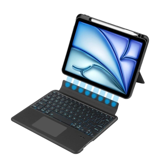 Etui Scmag Pen Keyboard für Apple iPad Air 10.9 4 / 5 / 2020-2022 / 11 6 / 2024 Schwarz