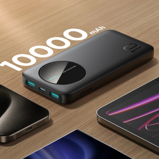 Powerbanka Joyroom 10000mAh 12W 3 USB porty s rýchlym nabíjaním, čierna