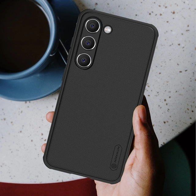 Nillkin Super Frosted Shield Pro Hülle für Samsung Galaxy S23 Armored Cover Handyständer rot