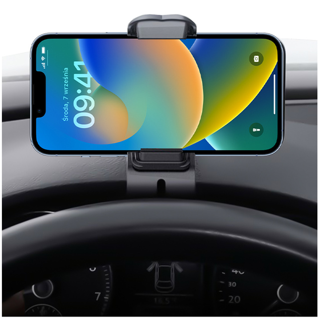 Автомобільний тримач з кліпсою на панель приладів кліпса чорна