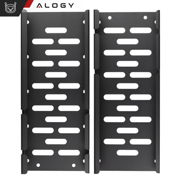 Organizér kabelů pod desku stolu, nastavitelná police na kabely, lišta na stůl, hliníkový držák Alogy Black