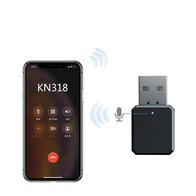 Adaptér Bluetooth 5.1 přijímač Alogy 2v1 AUX - Bezdrátový signál Oboustranný USB-A Černá