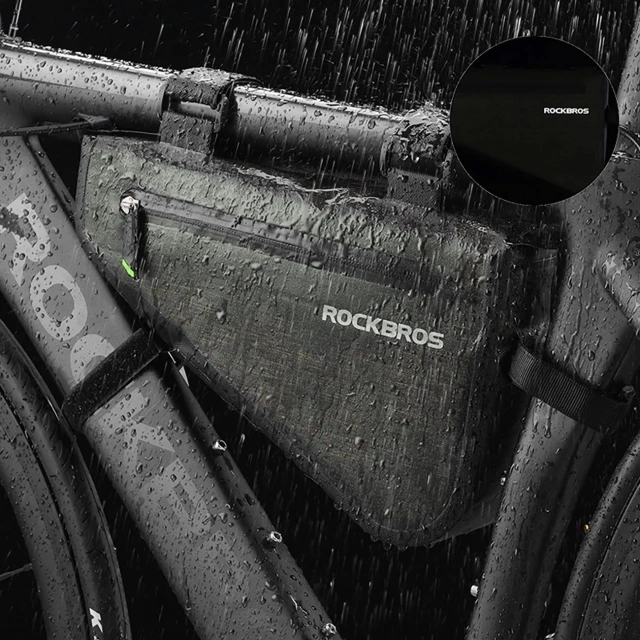 Rockbros AS-017 5L Rahmen-Fahrradtasche, wasserdicht, grün