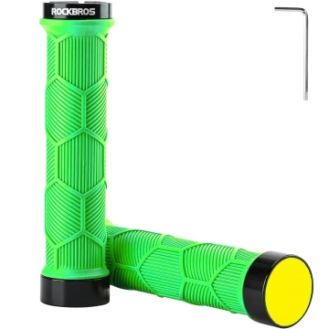 Gripy na bicykel Rockbros 40720007005 s odrazkou - zelené