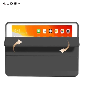 Hülle für Apple iPad 10.2 9 Gen 8/7 2021/2020/2019 Smart Pencil Case Alogy TPU Tablet Cover Schwarz