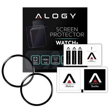 2x Гнучке скло Alogy 3D для Huawei Watch GT 3 46mm Black