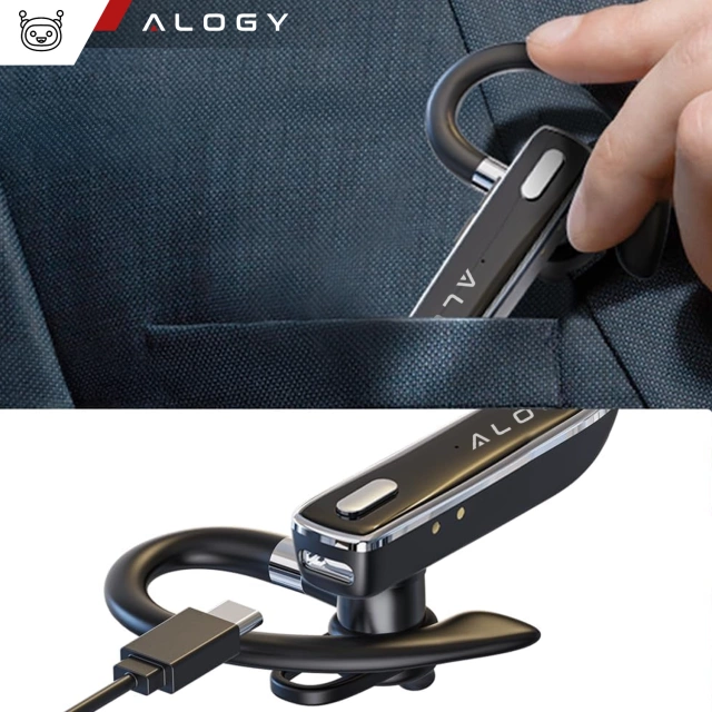 Bezdrátový headset pro hovory Bluetooth 4.0 do auta headset s displejem V8 Black