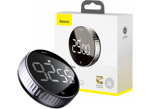 Baseus Heyo Rotation timer magnetic digital timer Black