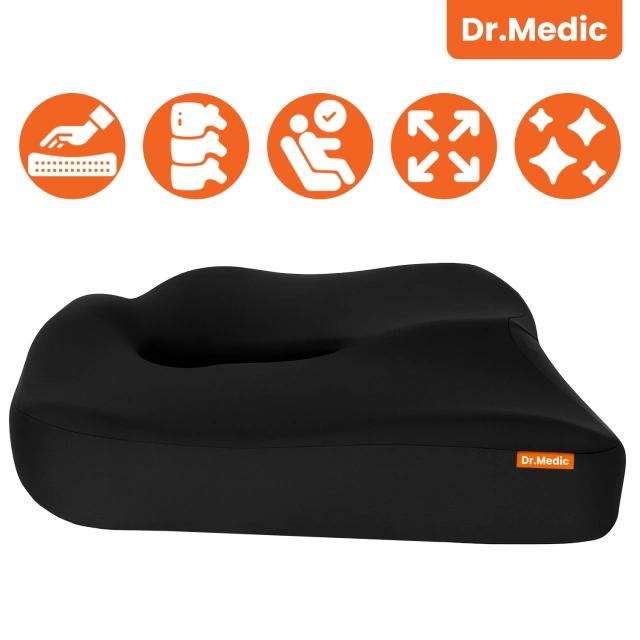 DR.MEDIC SeatRest™ Ergonomisches Bürokissen für Autositze, Steißbeinstütze, für Bürostühle, Autositze
