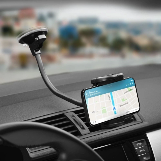 Forcell Regular 2in1 Car Holder Grid/Glass Arm 27cm Black