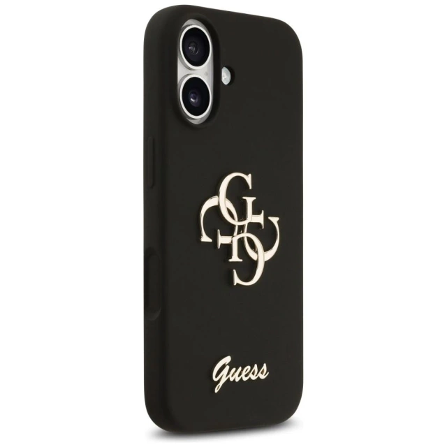 Etui Guess Silicone Big 4G Script do iPhone 17 Czarny