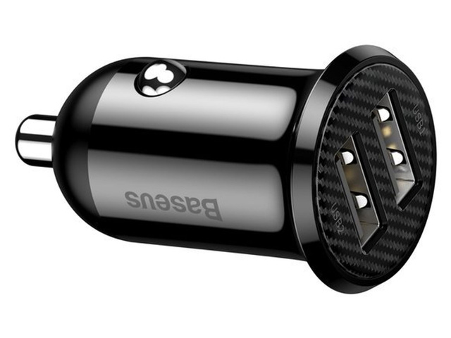Nabíjačka do auta Baseus Grain Pro 2x USB 4.8A čierna