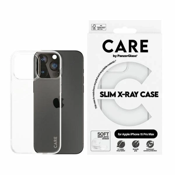iPhone 15 Pro Max CARE von PanzerGlass Slim X-Ray Case 6,7" Transparent