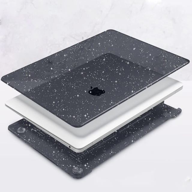 Чохол Alogy Hard Case для Apple MacBook Air 13 M1 2020 Glitter Black Keyboard cover