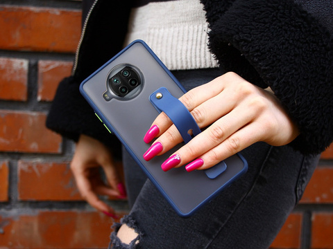 Puzdro Alogy Bumper s remienkom pre Xiaomi Mi 10T Lite Navy Blue