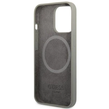 Etui Guess GUHMP13LSPLG pre Apple iPhone 13 Pro / 13 6,1" szary/sivé pevné puzdro Silikónová platňa s logom MagSafe