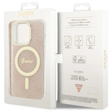 Guess GUHMP14LH4STP puzdro na telefón pre Apple iPhone 14 Pro 6,1" ružovo-ružové pevné puzdro 4G MagSafe