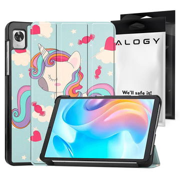 Flipové pouzdro Alogy Book Cover pro Realme Pad Mini 8.7 Unicorn Glass