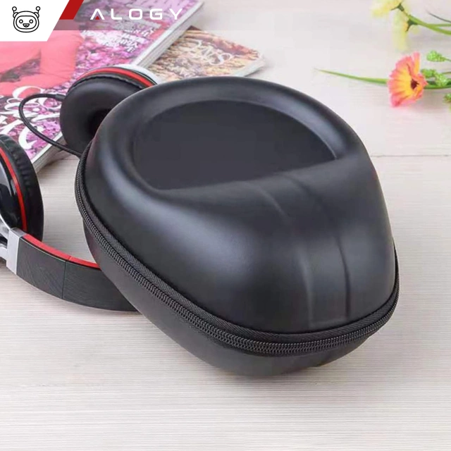 Etui ochronne na słuchawki do JBL TUNE 720BT 760NC 770NC Alogy Hard Case obudowa ochronna na zamek 23x18x11cm Czarne