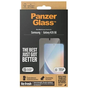 Tvrzené sklo pro Samsung Galaxy A35 5G PanzerGlass Refresh Ultra-Wide Fit EasyAligner