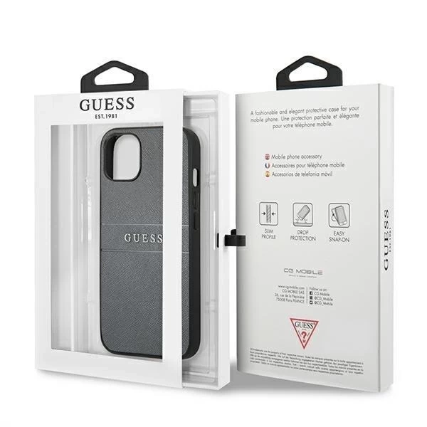 Guess GUHCP13SPSASBGR iPhone 13 mini 5,4" чорний/сірий ремінь Saffiano