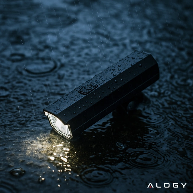 Alogy P12 Fahrradlicht schwarz Fahrradlicht vorne LED-Frontlicht Fahrradbeleuchtung wasserdicht IPX5